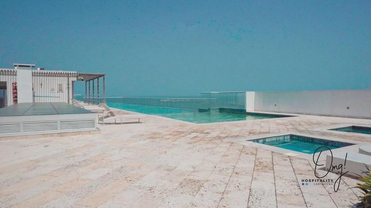 Od805 Acogedor Vista Al Mar Piscina Vista Infinita Apartment Cartagena
